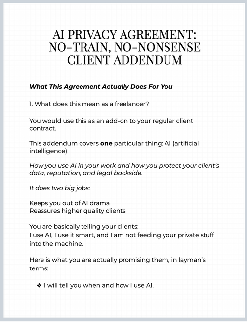 AI Privacy Agreement for Video Editors